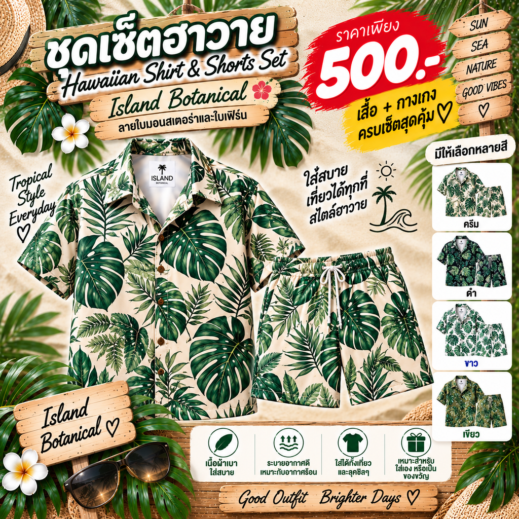 ชุดเซ็ตฮาวาย Island Botanical